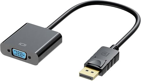 DisplayPort to VGA Adapter, DP to VGA Converter Display Port Male to VGA Female Suitable for Computer PC Desktop Laptop Projector in Saudi Arabia