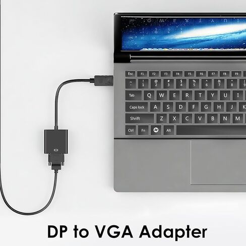 DisplayPort to VGA Adapter, DP to VGA Converter Display Port Male to VGA Female Suitable for Computer PC Desktop Laptop Projector in Saudi Arabia