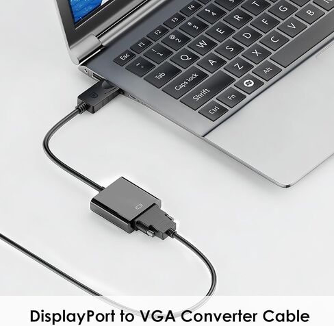DisplayPort to VGA Adapter, DP to VGA Converter Display Port Male to VGA Female Suitable for Computer PC Desktop Laptop Projector in Saudi Arabia