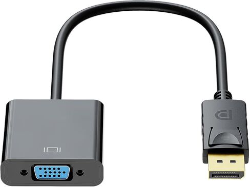 DisplayPort to VGA Adapter, DP to VGA Converter Display Port Male to VGA Female Suitable for Computer PC Desktop Laptop Projector in Saudi Arabia