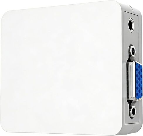 White VGA to HDMI Adapter, High-Definition Conversion, Audio & Video Synchronous Transmission, Portable in Saudi Arabia