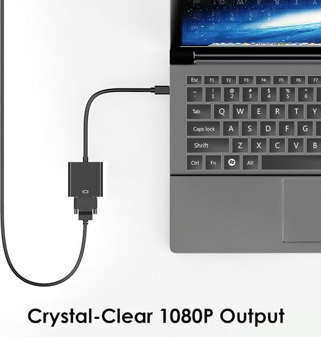 Mini DisplayPort to VGA Adapter, Mini DP Display Port to VGA Male to Female Converter Compatible with Thunderbolt ThinkPad SurfacePro PC in Saudi Arabia