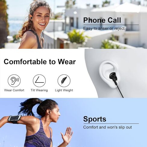 Type C Earphones Wired Headphones for Google Pixel 10a 10 Pro XL 10 9a 9 8 7 6 USB C Earbuds Wired Headphones 2 Pack for iPhone 17e 17 Pro Max 16 15, Samsung S26 Ultra S25 Android with Microphone in Saudi Arabia