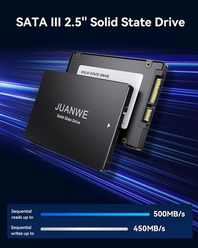 JUANWE محرك أقراص SSD داخلي سعة 64 جيجابايت يصل إلى 280 ميجابايت/ثانية 2.5 بوصة محرك أقراص الحالة الصلبة الداخلي مع فلاش NAND ثلاثي الأبعاد 2.5 بوصة SATA III SSD يعزز الأداء لأجهزة الكمبيوتر المحمول والكمبيوتر الشخصي in Kuwait