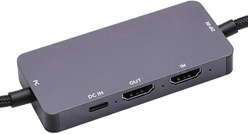 بطاقة فيديو Zunate 4K مع واجهة وسائط متعددة عالية الدقة ومدخل من النوع C، وجهاز تسجيل مع شحن PD بقدرة 100 واط لأجهزة الكمبيوتر المحمول والكمبيوتر الشخصي والكمبيوتر اللوحي ووحدة التحكم in Saudi Arabia