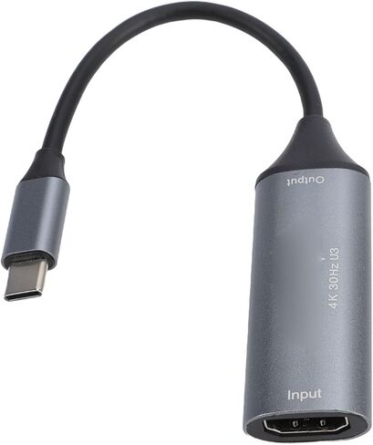 بطاقة التقاط فيديو GOWENIC 4K 30 هرتز، جهاز التقاط فيديو HDMI، HDTV إلى النوع C 3.0 بطاقة بث للعبة تعليمية لمؤتمرات البث المباشر in Saudi Arabia