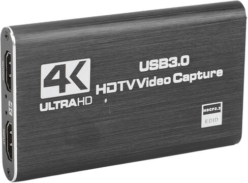 Zopsc 4K Audio Video Capture Card, 60Hz HDMI to USB 3.0 Video Capture Device for HDTV Game Live Broadcasting, Plug and Play in Saudi Arabia