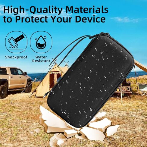 Carrying Case for GL.iNet GL-BE3600/ GL-MT3000/ MT3600BE/ GL-AXT1800/ GL-SFT1200 Slate AX Travel Router, Portable Protective Storage Bag for Travel Routers-Black（CASE ONLY in Saudi Arabia