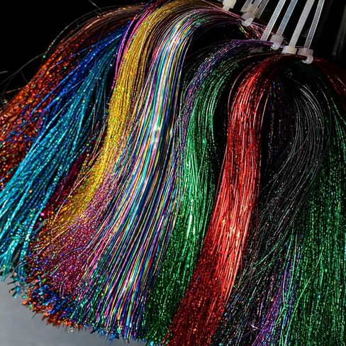 Fly Tying Materials - 13 Colors Holographic Flashabou Tinsel 0.3mm Flash Sparkle Fibers for Trout Tube Flies & Streamers in Saudi Arabia