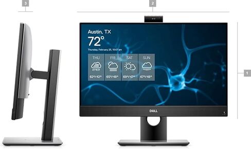 ديل اوبتيبلكس 7480 ايه آي أو | 23.8 بوصة 1920x1080 FHD | Core i5-10500 - محرك الأقراص الصلبة SSD سعة 256 جيجابايت - ذاكرة الوصول العشوائي 8 جيجابايت | 6 مراكز بسرعة 4.5 جيجاهرتز Win 11 Pro أسود (متجدد) in Kuwait