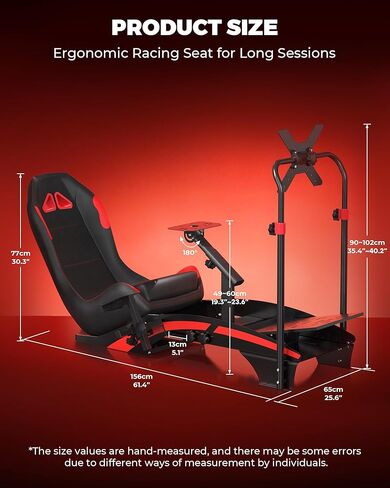 قمرة قيادة محاكاة السباق RACGTING F1-Style مع حامل تلفزيون مدمج، وضع قيادة صيغة قابل للتعديل لمتسابقي Sim المتقدمين، متوافق مع Logitech وThrustmaster وFanatec in Kuwait