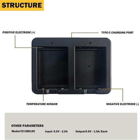 محطة شحن بطارية المصابيح الأمامية متوافقة مع Black Diamond BD1500 1 Pack (البطاريات غير متضمنة) in Kuwait