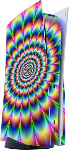 ITS A Skin Skins متوافقة مع إصدار قرص وحدة التحكم Sony Playstation 5 - غطاء ملتف لملصقات واقية - Trippy Hologram Dizzy in Saudi Arabia