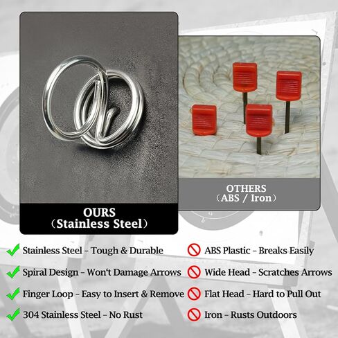 THREE ARCHERS Archery Target Pins 304 Stainless Steel –Universal Fit for EVA Foam/XPE/BagTargets-Target Pins with Ergonomic Finger Loop in Saudi Arabia