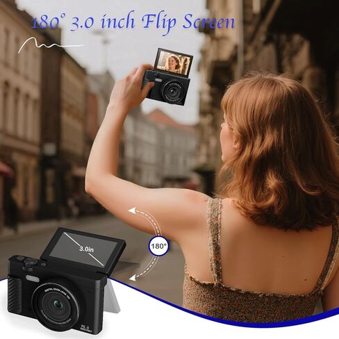 4K Digital Camera for Photography, Autofocus Vlogging Camera for YouTube with WiFi, Point and Shoot Camera for Beginners Teens and Travel (Standard Style) in Saudi Arabia