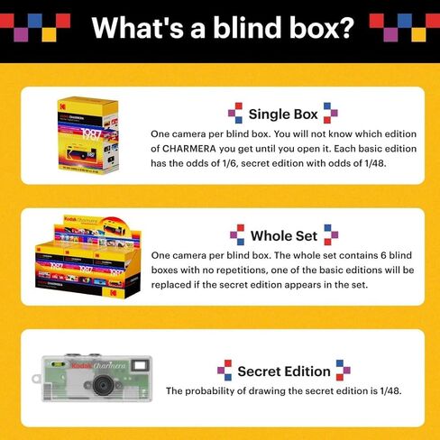 Kodak Charmera Keychain Digital Camera 6-Pack, Blind Box Mini Retro Camera for Gifts, Collectibles, Parties and Lo-Fi Photos (RK0602) + 32GB Memory Card + Micro Fiber Cloth (13pc Bundle) in Saudi Arabia