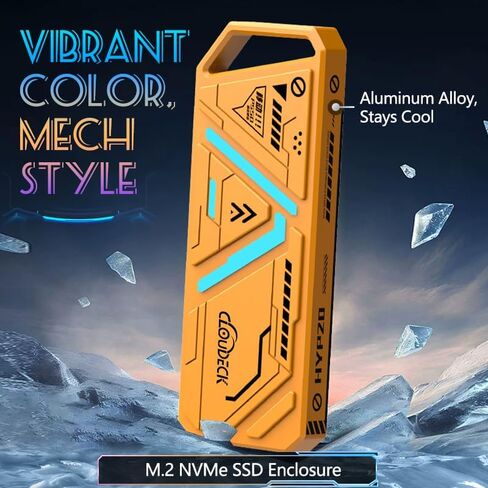 حاوية SSD، USB C خارجي، محول/قارئ M.2 NVMe إلى USB بسرعة 10 جيجابت في الثانية يدعم مفاتيح M وB&M ومحركات أقراص SSD بحجم 2242/2260/2280 in Kuwait