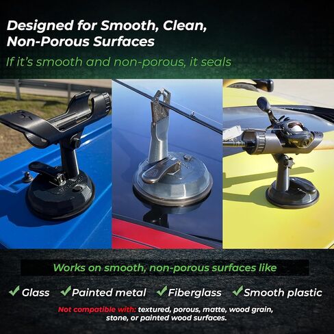 SnapMount S - Suction Cup Fishing Rod Holder for Car - Roof Rack Mount for SUV, Cars & Trucks - Fishing Pole & Fly Rod Holder for Car in Saudi Arabia