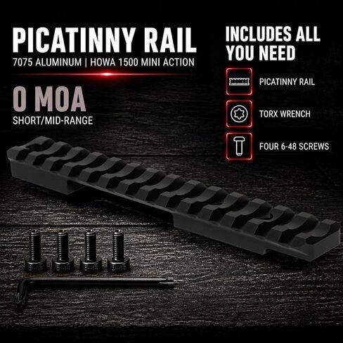 G-Sight Howa 1500 Mini Action Picatinny Scope Mount 0 MOA 7075 الألومنيوم الدقيق باستخدام الحاسب الآلي in Saudi Arabia