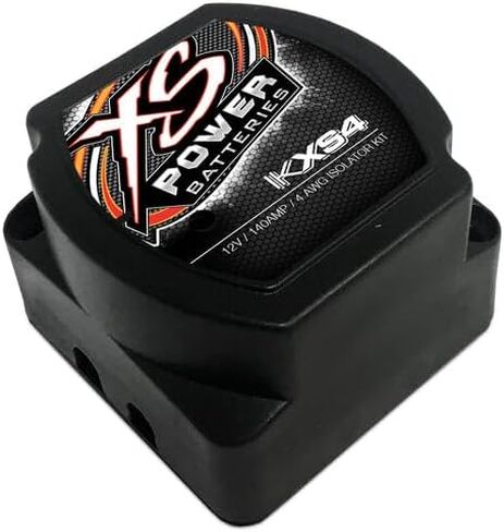 مجموعة عزل البطارية XS Power IKXS4 140A مع سلك طاقة أحمر 4 AWG وسلك أرضي أسود وأطراف طرفية - أسلاك XS مرنة عالية الأداء لأنظمة البطاريات المزدوجة in Saudi Arabia