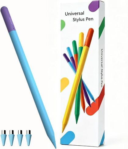 قلم نشط لجهاز Samsung Galaxy Tab A11، A11+، A9، A9+، A8، A7 Lite، قلم سعوي لشاشات اللمس Samsung Tablet Android، قلم رقمي عالي الدقة مع 4X نصائح/أطراف (أزرق) in Saudi Arabia