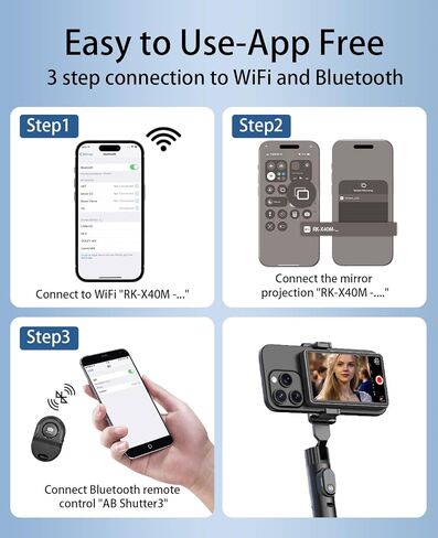 شاشة FLATIC Selfie Monitor لهواتف iPhone وAndroid، شاشة سيلفي للكاميرا الخلفية بقدرة 2000 مللي أمبير في الساعة مع جهاز تحكم عن بعد بلوتوث، مكبر صوت، سطوع 3 مستويات، تسجيل لاسلكي وسلكي بدقة 4K/30FPS، بدون تأخير in Kuwait