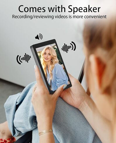 شاشة FLATIC Selfie Monitor لهواتف iPhone وAndroid، شاشة سيلفي للكاميرا الخلفية بقدرة 2000 مللي أمبير في الساعة مع جهاز تحكم عن بعد بلوتوث، مكبر صوت، سطوع 3 مستويات، تسجيل لاسلكي وسلكي بدقة 4K/30FPS، بدون تأخير in Kuwait
