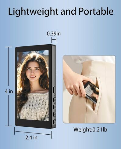 شاشة FLATIC Selfie Monitor لهواتف iPhone وAndroid، شاشة سيلفي للكاميرا الخلفية بقدرة 2000 مللي أمبير في الساعة مع جهاز تحكم عن بعد بلوتوث، مكبر صوت، سطوع 3 مستويات، تسجيل لاسلكي وسلكي بدقة 4K/30FPS، بدون تأخير in Kuwait