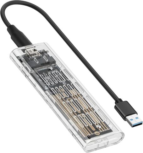 حاوية M.2 NVME SSD، USB 3.2 Gen2 10 جيجابت في الثانية خالية من الأدوات، قارئ SSD يدعم مفاتيح M وM&B بحجم 2280 2260 2242 2230 (ليس لـ SATA NGFF أو mSATA) in Saudi Arabia
