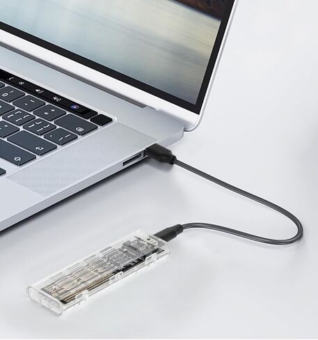 حاوية M.2 NVME SSD، USB 3.2 Gen2 10 جيجابت في الثانية خالية من الأدوات، قارئ SSD يدعم مفاتيح M وM&B بحجم 2280 2260 2242 2230 (ليس لـ SATA NGFF أو mSATA) in Saudi Arabia