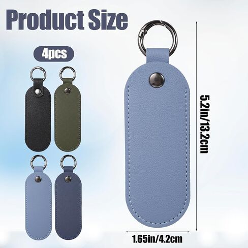 4PCS Anti Lost Small Protective Case Cover with Keychain, Flash Drive Case, Leather Storage Case, Portable Small Storage Carrying Case for USB Flash Drive/Card Reader/Voice Recorder in Saudi Arabia