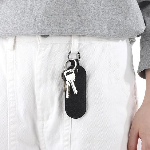 Xthrotsenk 4 قطع حامل USB لسلسلة المفاتيح USB Flash Drive حامل سلسلة مفاتيح من جلد البولي يوريثان حقيبة تخزين سلاسل مفاتيح لمحركات الفلاش، أسود، أزرق، وردي، أخضر in Kuwait