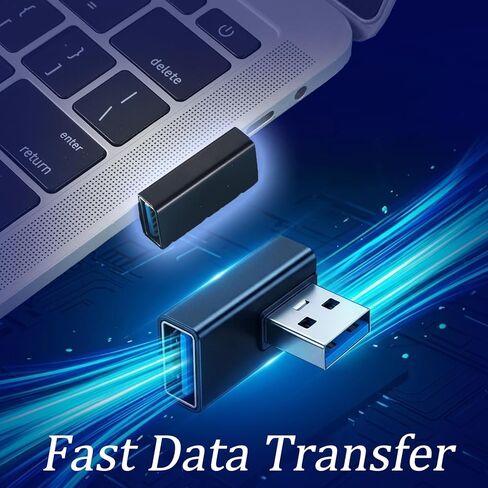 محول USB 3.0 90 درجة منخفض، 4 قطع يسار يمين عمودي لأعلى ولأسفل موصل زاوية USB-A ذكر إلى أنثى محول موسع محولات أجهزة الكمبيوتر المحمولة المتوافقة مع أجهزة USB-A in Saudi Arabia