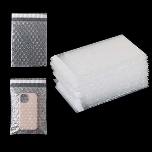 300 Pcs Bubble Wrap Pouches 4x6 Inch, Clear Double Sided Bubble Bags with Self Seal, Protective Bubble Mailing Bags for Packaging, Shipping & Storage in Saudi Arabia