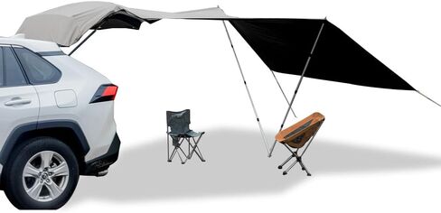 Car Camping Canopy Tent for SUV Tailgate – Precise Fit for Toyota RAV4 2019-2025, Waterproof Outdoor Awning Shelter 4m×2.1m, Quick Solo Setup Portable Car Tent for Camping Beach Overlanding in Saudi Arabia