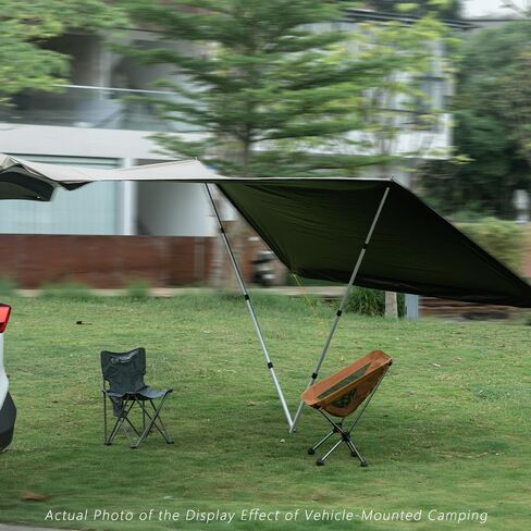 Car Camping Canopy Tent for SUV Tailgate – Precise Fit for Toyota RAV4 2019-2025, Waterproof Outdoor Awning Shelter 4m×2.1m, Quick Solo Setup Portable Car Tent for Camping Beach Overlanding in Saudi Arabia