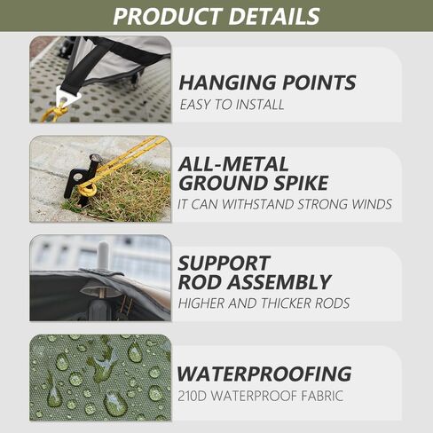 Car Camping Canopy Tent for SUV Tailgate – Precise Fit for Toyota RAV4 2019-2025, Waterproof Outdoor Awning Shelter 4m×2.1m, Quick Solo Setup Portable Car Tent for Camping Beach Overlanding in Saudi Arabia