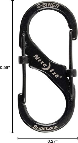 Nite Ize S-Biner SlideLock Stainless Steel Carabiner #2 - Black (3-Pack) in Saudi Arabia