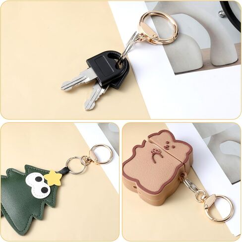 12 Pcs Swivel O Ring Clip, Gold Keychain Rings with Fixed Eyelet, Circle Spring Clasp Hooks, Gold Swivel Round Clips Keyring for Dog Tags, Chain Extender, Key Rings, Bags, DIY Crafts in Saudi Arabia
