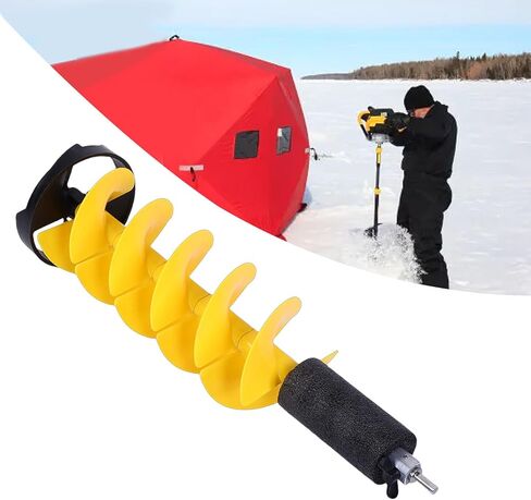 Alomejor Drill Adapter, Electric Ice Fishing Auger with Reinforced Nylon and Carbide Steel for Smooth Drilling in Thick Ice Layers in Saudi Arabia