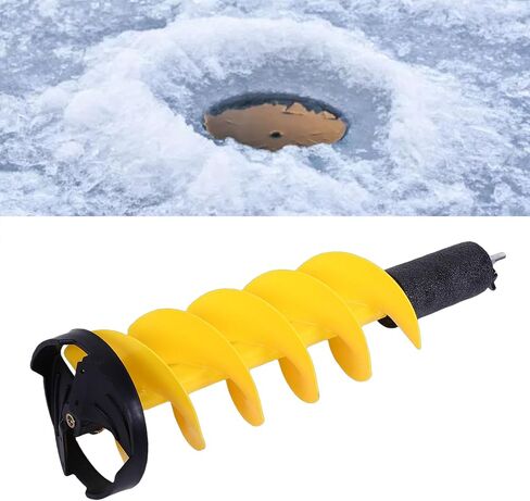 Alomejor Drill Adapter, Electric Ice Fishing Auger with Reinforced Nylon and Carbide Steel for Smooth Drilling in Thick Ice Layers in Saudi Arabia