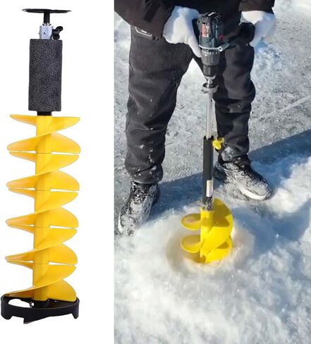 Alomejor Drill Adapter, Electric Ice Fishing Auger with Reinforced Nylon and Carbide Steel for Smooth Drilling in Thick Ice Layers in Saudi Arabia