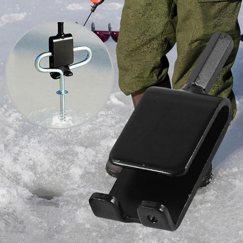 hejhncii Ice Anchors Tool Augers Fishing Anchors Tool Power Drives Drill Adapter for Setting Up Fishing Shelter Tent Screw Driver in Saudi Arabia