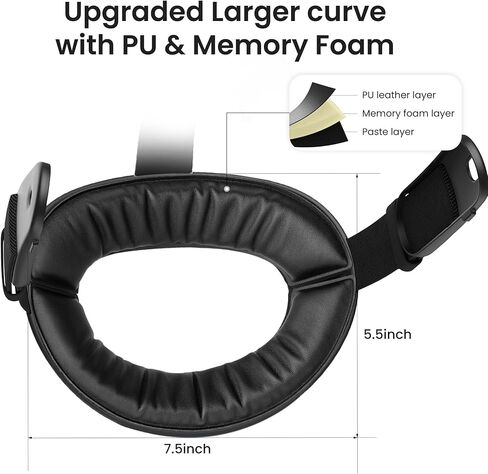 حزام رأس K4 Flex Comfort Lite من KIWI، ملحقات سماعة رأس VR لـ Meta Quest 3 وV3 Face Pad in Saudi Arabia