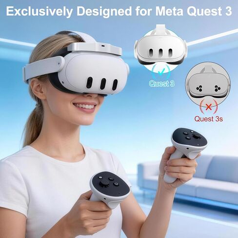 ODGG Face Cover Pad with Cooling Fan for Meta Quest 3, Upgraded Soft PU Leather Face Cover Compatible with Oculus Quest 3 Fan Cooler, Dual Cooling Fan Active Air Circulation Ventilation to Relieve Lens Fogging (2 Speeds) in Saudi Arabia