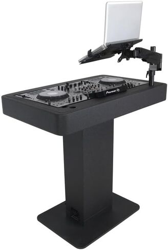 Prox XZF-DJCTBL Control Tower DJ Podium for Pioneer DDJ-REV7 XDJ-XZ DDJ-1000 Rane One - Black Finish in Saudi Arabia