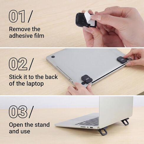 4 Pcs Keyboard Stands, Small Laptop Stand for Desktop Laptop Riser Compatible with MacBook Air/Pro, Lenovo, HP, Dell More in Saudi Arabia