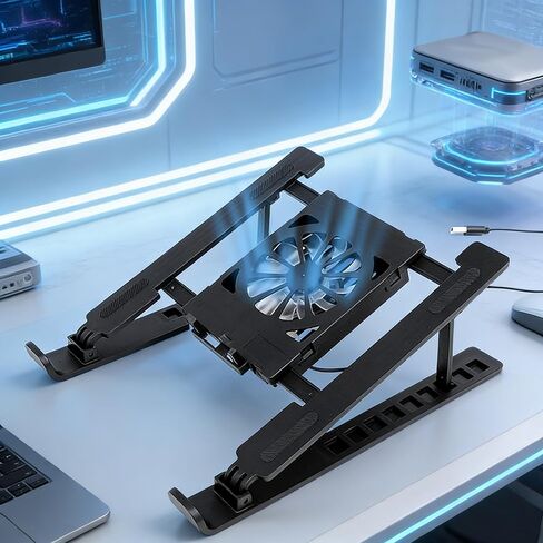 Laptop Cooling Stand, Adjustable Tablet and Laptop Heat Dissipation Rack, Foldable Portable Display Holder for Home & Office in Saudi Arabia