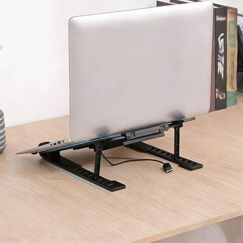 Laptop Cooling Stand, Adjustable Tablet and Laptop Heat Dissipation Rack, Foldable Portable Display Holder for Home & Office in Saudi Arabia