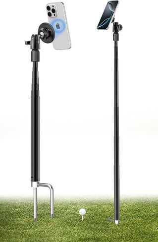 Golf Monopod Stick, Selfie Stick for iPhone 16/15/14/13 Pro Max, Golf Tripod Magnetic Phone Holder with 57" Adjustable Height Arm, Magnetic Aluminum Phone Tripod, Irangesports Stick in Saudi Arabia